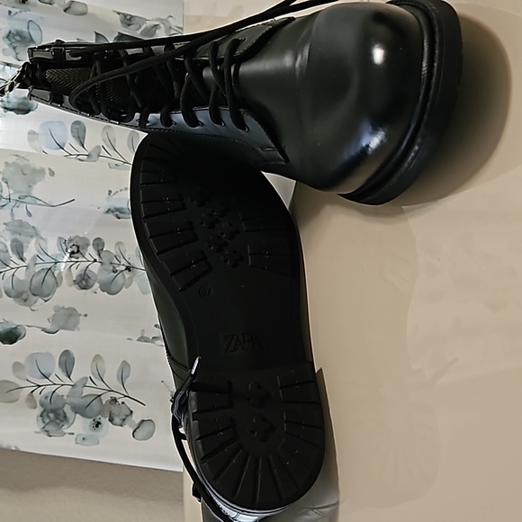 Zara green ankle boots - Picture 4 of 4